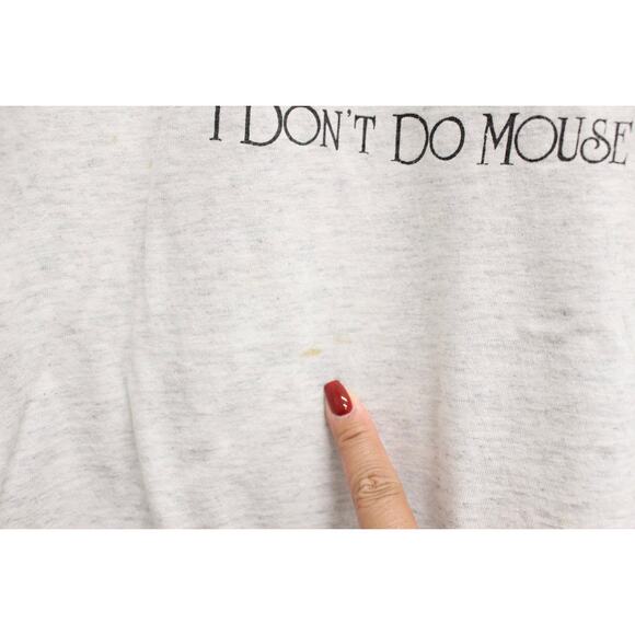 Vintage Kitty Cat I Dont Do Mouse Work T Shirt Large - Picture 4 of 9